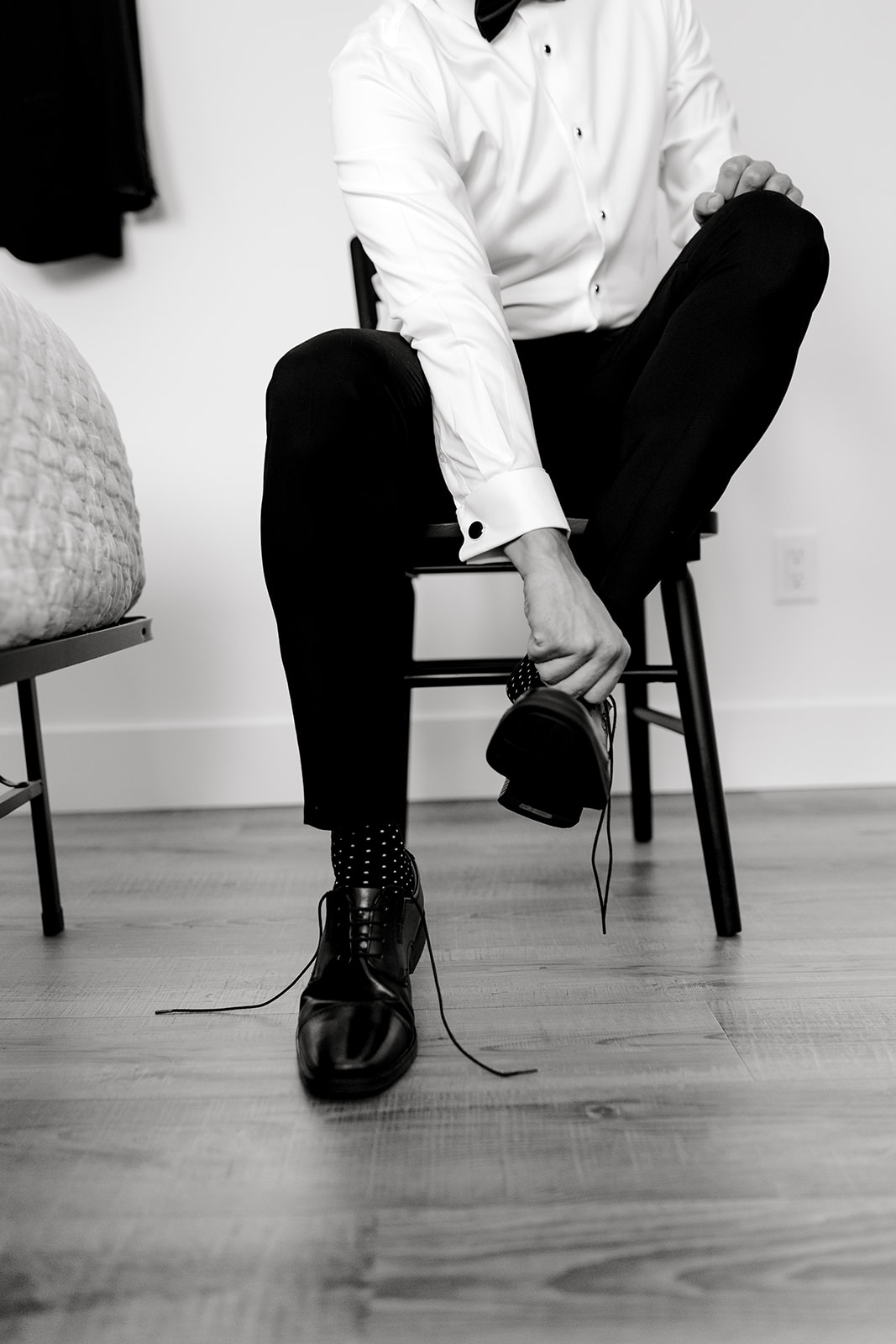 Groom getting ready photo