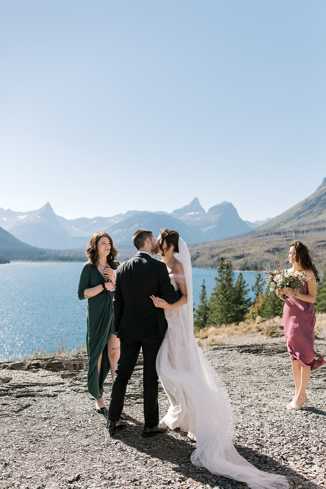 Ceremony photos at Sun Point on St Mary Lake in Glacier National Park